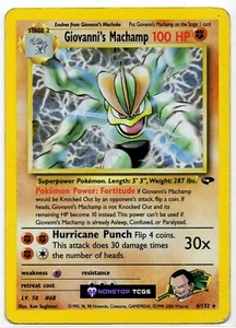 Giovanni's Machamp 6/132 Pokemon TCG Gym Challenge Holo Rare - Picture 1 of 3