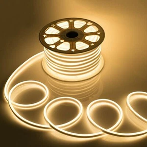220V LED Neon Flex Rope Light Party Bar DIY Sign Decor In/Outdoor - Warm White - Picture 1 of 9
