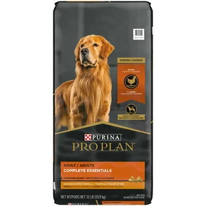 Purina Pro Plan Complete Essentials for Adult Dogs Chicken Rice 35 lb Bag - Picture 1 of 3