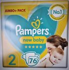 Pampers New Baby Nappies Size 2 Jumbo 76 Pack