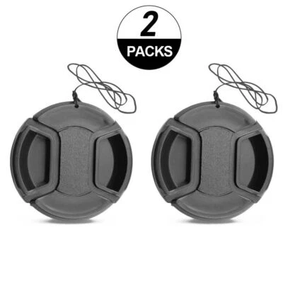 [2-Packs] 55mm Lens Cap Front Cover for Sony A77 A65 A58 A57 A35 A33 A350 A300 - Image 1 of 3