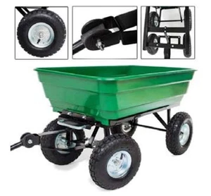 Carrello per traino ribaltabile giardino in acciaio coltivare orto agricoltura - Foto 1 di 1