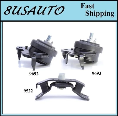 3PCS MOTOR & TRANS MOUNT FIT TOYOTA SEQUOIA 08-22,TUNDRA 2007-2021 5.7L 4WD - AT - Image 1 of 4