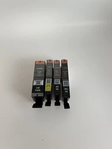 Set of 4 Genuine Sealed Sleeve Canon 250Black & 251 Yellow Inkjet Cartridges #c2 - Picture 1 of 8