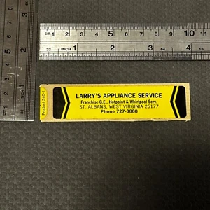 Vintage Aufkleber Larry's Appliance Service GE Hotpoint Whirlpool St Albans W Va - Bild 1 von 3