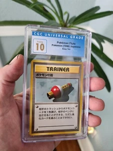 (POP 1) CGC 10 PRISTINE Pokemon Japanese Base Set 1996 Trainer Pokemon Flute - Picture 1 of 4