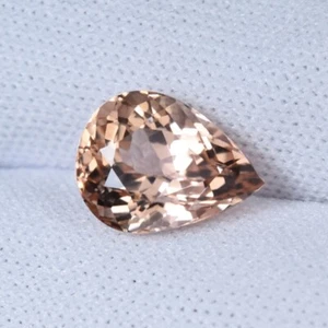 2.48 ct TOP LUSTROUS SAND PEACH NATURAL PEACH TOURMALINE - PEAR Gemstone !! - Picture 1 of 3