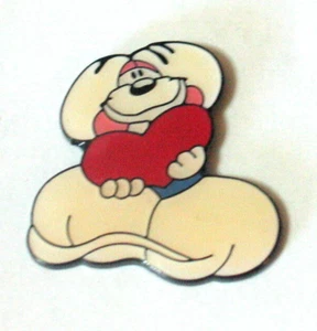 Dog ? Rabbit ? Or Mouse Holding Heart Pin - Picture 1 of 1