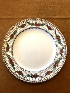 Antique - BOOTHS Silicon China England Floral Plate # 9852 - 8" Gold Rim - Picture 1 of 3