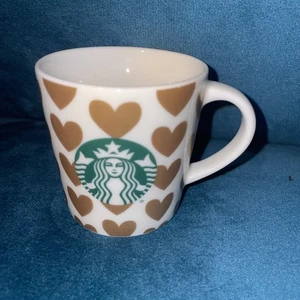 Starbucks Kaffee Demitasse Tasse 2015 Gold Herzen Espressotasse Mini 3oz - Bild 1 von 4