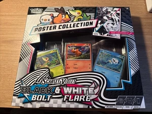 Caja de póster Pokemon Black Bolt And White Flare Unova CON CARTELES SIN PAQUETES - Imagen 1 de 1