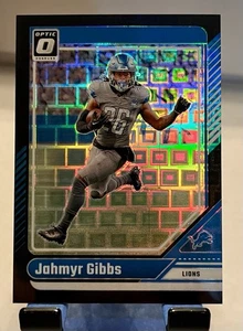 2024 PANINI DONRUSS OPTIC 64 JAHMYR GIBBS NEGRO PANDORA/25! LEONES 🔥 - Imagen 1 de 2