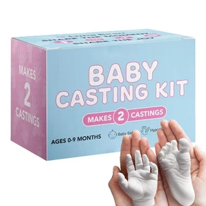 Luna Bean Baby Footprint und Hand Casting Kit - Neugeborene Meilenstein Andenken - Picture 1 of 12