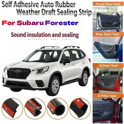 Tiras de sellado de goma Kit de reducción de ruido del viento tiro meteorológico k para Subaru Forester Foto 1 de 4