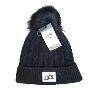 NEU NEU MIT ETIKETT Sota Clothing Co MN Minnesota Beanie Winterstrumpf Mütze schwarz mit Bommel - Bild 1 von 5