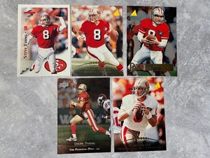 Steve Young 49ers Lot (5) 1995 Pinnacle/Score + 1996 Upper Deck HOF - Bild 1 von 2