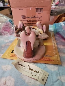 Soporte de luz de té vela ángel cerámica vintage Roma Downey 5,5" H - Imagen 1 de 6