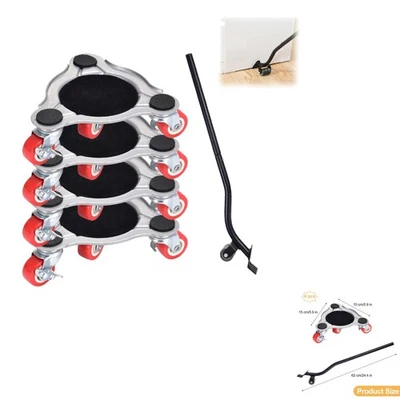 Transportrollen Set, 400kg, Möbelroller, Möbelheber, Drehbar, Umzug, Möbelwagen - Bild 1 von 2