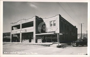 RPPC Kerr Hotel, Sanderson, TX Cline 6-P-324 Terrell County Echtfoto Postkarte - Bild 1 von 2