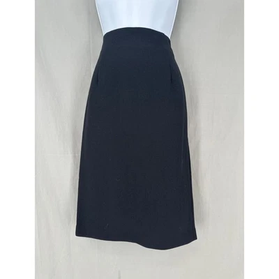 Falda Lafayette 148 para mujer 4 negra lápiz hasta la rodilla lana virgen tiro alto Foto 1 de 4