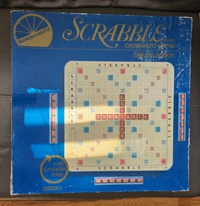 Vintage 1982 Scrabble Deluxe Edition w/ Turntable Base Complete - Picture 1 of 14