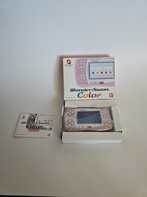 WonderSwan Color console pearl pink Bandai Cib