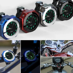 Reloj Moto Impermeable Manillar Montaje Para Bicicleta Moto Cuarzo Luminoso - Imagen 1 de 22
