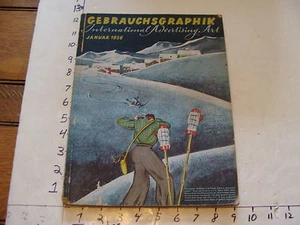 vintage book--jan. 1936 GEBRAUCHSGRAPHIK advertising art magazine - Picture 1 of 12