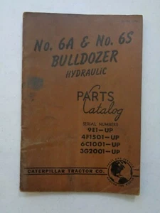 1950 Vtg Caterpillar Tractor Parts Catalog 6A + 6S Bulldozer Hydraulic N1 - Picture 1 of 9