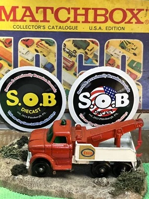 Caminhão de reboque Lesney 1960 Ford Heavy Wreck nº 71 Esso vermelho fundido EX estado - Imagem 1 de 4