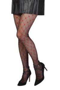 BestSockDrawer EMMA black tights with hearts - Picture 1 of 3