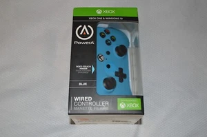 XBOX ~ POWER A ~ WIRED CONTROLLER ~ SOFT-TOUCH FINISH ~ BLUE ~ NEW 🎮 SEALED - Picture 1 of 7