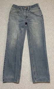 Vintage Carhartt Men's B460 DPS Relaxed Fit Y2K Blue Straight Leg 33x32 Jeans - Picture 1 of 15