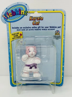 Figura animal gato karate Ganz Webkinz coleccionable sellada 2008 serie 2 en tarjeta Foto 1 de 4