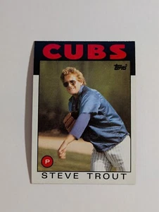 1986 Topps Baseball Steve Trout Chicago Cubs #384 - Picture 1 of 2