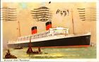 LOT G115-   STEAM SHIP POSTCARD  RMS MAURENTANIA (CORNER DAMAGE)