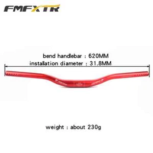 MTB Bicycle Handlebar Riser Handlebar Flat Bar 31.8mm*620mm 6 Degree Bike Parts  - Picture 1 of 30