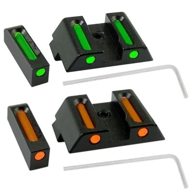 Front & Rear Fiber Sight For Glock 17 17L 19 22 23 24 26 27 33 34 35 38 39 HOT - Image 1 of 4
