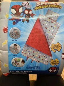 Licensed Kid's 3-in-1 Soft Nap Mat, Blanket & Pillow Backpack for Travel, School - Picture 1 of 2