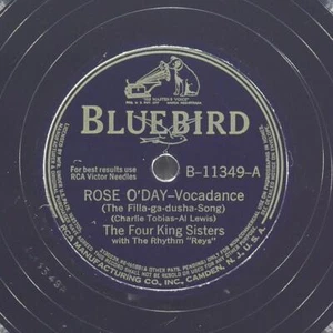 THE FOUR KING SISTERS Rose O'Day / Jack And Jill BLUEBIRD B-11349 EX- 78 10" - Picture 1 of 4