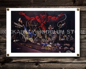 Dave Mann Ed Roth Studios Satan' Slaves 2' X 3' Biker Chopper Motorcycle - Picture 1 of 1