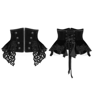 Punk Rave Rock Black Gothic Gorgeous Retro Velvet Corset Waistband WS425 - Picture 1 of 11