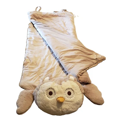 Owl Plush Sleeping Bag Youth Kids Luxury Soft Pillow Head Attached Nap Time — 第 1/4 张图片