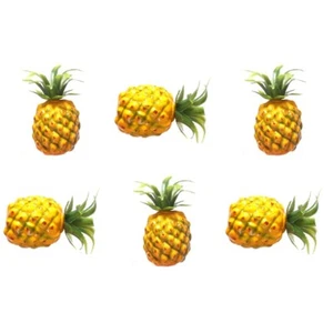 6er Pack Künstliche Mini Ananas Deko Obst Gelb Ananas Fake SET - Bild 1 von 4