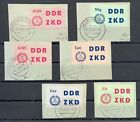 GERMANY DDR 1963 DIENST --6 ST. ZKD - LAUFKONTROLLZETTEL - USED VF @3