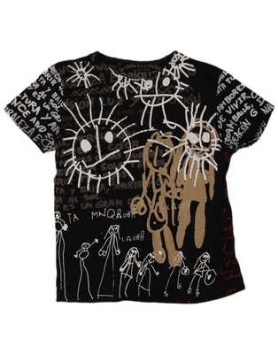 Camiseta Top DESIGUAL Mujer Gráfica Reino Unido 18 XL Algodón Negro FA06 Foto 1 de 3