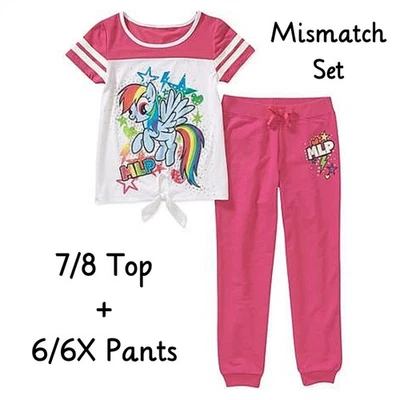 My Little Pony Rainbow Dash Mismatch 慢跑套装 ~ 7/8 系带 T 恤 + 6 运动裤 — 第 1/3 张图片