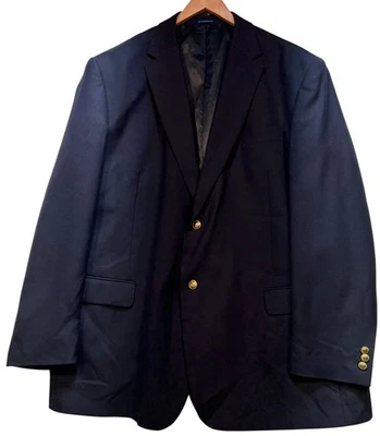 Chaqueta Blazer Abrigo Deportivo Stafford Para Hombre Lana Botón Dorado Talla 52 Azul Marino Sólido Foto 1 de 4
