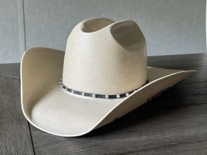 American Hat Co Inc Cowboyhut aus Stroh Größe 7 1/8 Damen Gypsy Soule geblendet - Bild 1 von 22