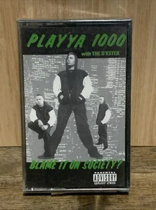 Playya 1000 w/ D'kster Blame It On Society? Cassette Tape - NEW SEALED! GREEN - Picture 1 of 3